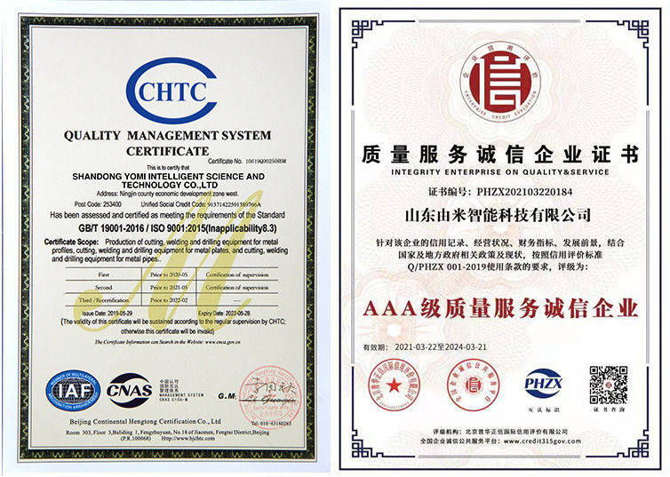 Quality Management System Certificate