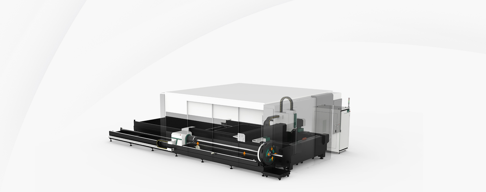 Protective Closed Sheet&Tube Fiber Laser Cutting Machine